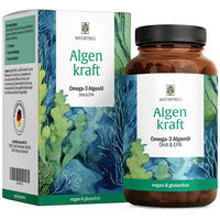 Produktbild von NATURTREU Omega 3 Algenöl hochdosiert mit DHA und EPA 1000 mg vegane Kapseln 60 Stück