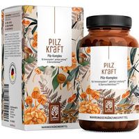 Produktbild von NATURTREU Pilz Komplex mit Chaga und Shiitake Extrakt sowie Vitamin B2, 120 vegane Kapseln, ohne Zusatzstoffe