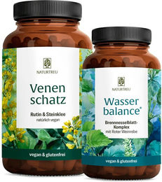 NATURTREU® Schwere-Beine-Paket mit Mineralstoff-Komplex und Kräuter-Komplex, vegane Kapseln – Bild 1 von 1