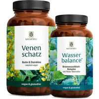 Produktbild von NATURTREU® Schwere-Beine-Paket mit Mineralstoff-Komplex und Kräuter-Komplex, vegane Kapseln