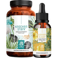 Produktbild von NATURTREU Sparpaket Knochenstark und Sonnenelixier Vegan ohne Zusatzstoffe für Sportler