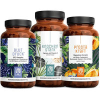 Produktbild von NATURTREU Sparpaket Prostakraft Knochenstark und Blutdruck Vegan Kapseln ohne Zusatzstoffe