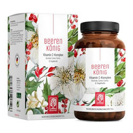 NATURTREU Vitamin C Komplex 180 Kapseln natürlich mit Acerola und Hagebutte vegan ohne Zusatzstoffe – Bild 1 von 4