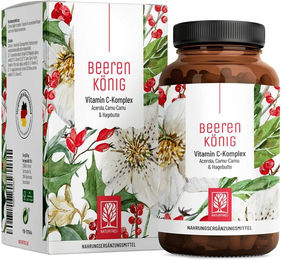 NATURTREU Vitamin C Komplex hochdosiert mit Acerola Hagebutte und Camu Camu 180 vegane Kapseln – Bild 1 von 1