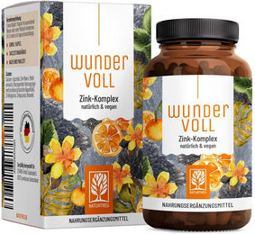 NATURTREU Vitamin C Zink Komplex mit Zink Bisglycinat hochdosiert vegane Kapseln 90 Stück – Bild 1 von 1
