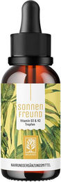 NATURTREU Vitamin D3 K2 Tropfen 1000 IE 30 ml vegan ohne Zusatzstoffe – Bild 1 von 1