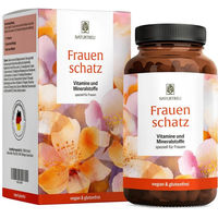 Produktbild von NATURTREU Vitamin Komplex mit B C D K Eisen Zink Chrom Selen Mangan für Frauen 120 vegane Kapseln ohne Zusatzstoffe