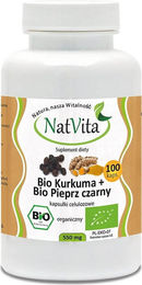 NATVITA Kurkuma mit schwarzem Pfeffer Piperin 550 mg Kapseln 100 Stück – Bild 1 von 1