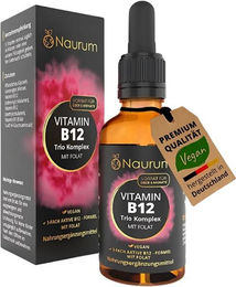 Naurum Vitamin B12 Trio Komplex Tropfen vegan glutenfrei laktosefrei für Schwangere und Stillende – Bild 1 von 1
