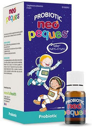 NEO PEQUES Pro- und Präbiotische Vials für Kinder, 8 Stück, Tutti-Frutti, laktosefrei und glutenfrei – Bild 1 von 2