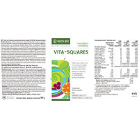 Produktbild von NEOLIFE Vita-Squares Multivitamine für Kinder Kautabletten ohne Zusatzstoffe 180 Stück