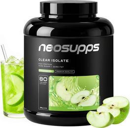 Neosupps Clear Whey Isolat Green Apple, zuckerfreies Proteinpulver, 2000g – Bild 1 von 3