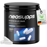 Produktbild von Neosupps Magnesium Duo Bisglycinat Citrat Komplex Vegan 360 Kapseln für Sportler