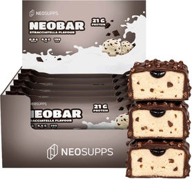 Neosupps NeoBar Proteinriegel Stracciatella 12 x 60g mit wenig Zucker – Bild 1 von 4
