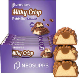 Neosupps Protein Bar Milky Crisp Proteinriegel 12 x 45g – Bild 1 von 4