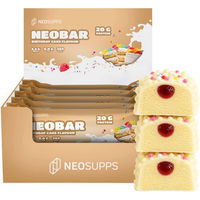 Produktbild von Neosupps Proteinriegel Birthday Cake mit 20g Eiweiß, wenig Zucker und Fett