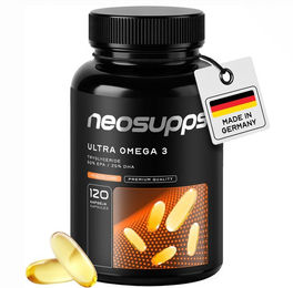 Neosupps Ultra Omega 3 Kapseln mit 750 mg EPA und DHA für Sportler, 120 Kapseln – Bild 1 von 2