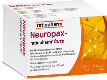 Neuropax-ratiopharm forte B-Komplex Kapseln für Erwachsene vegan laktosefrei glutenfrei zuckerfrei – Bild 1 von 1