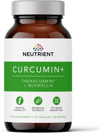 Neutrient Curcumin+ mit Theracurmin, Casperome und Boswellia-Extrakt, vegan, 60 Kapseln – Bild 1 von 2