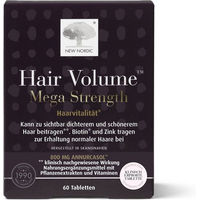 Produktbild von New Nordic Hair Volume Mega Strength Zink Biotin Selen mit Kräuter-Komplex Tabletten 60 Stück
