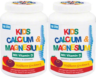New Nordic Kids Calcium & Magnesium Lutschtabletten für Kinder 180 Stück – Bild 1 von 1