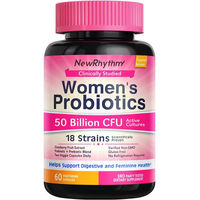 Produktbild von NewRhythm Probiotika für Frauen mit 50 Milliarden KBE und 18 Stämmen sowie Enzymen und Präbiotika, 60 Kapseln