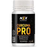 Produktbild von NEX Curcuma Pro Kapseln mit standardisiertem Extrakt vegan ohne Zusatzstoffe 120 Stück