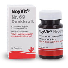 NeyVit Nr. 69 Denkkraft Tabletten mit natürlichen Zellextrakten und Q10 laktosefrei und glutenfrei 60 Stück – Bild 1 von 5