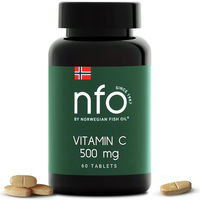 Produktbild von NFO Vitamin C 500 mg Calciumascorbat gepuffert Tabletten 60 Stück vegan und zuckerfrei