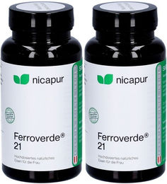 nicapur Ferroverde 21 Eisen Kapseln vegan glutenfrei laktosefrei 120 Stück – Bild 1 von 1