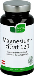 Nicapur Magnesiumcitrat Kapseln 120 Stück vegetarisch laktosefrei und glutenfrei – Bild 1 von 2