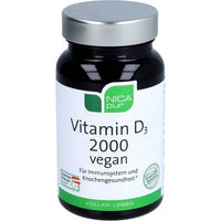 Produktbild von Nicapur Vitamin D3 2000 vegan Kapseln mit Flechten