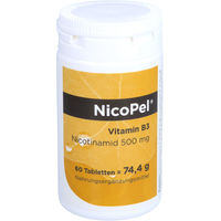 Produktbild von Nicopel Niacin Vitamin B3 500 mg Tabletten 60 Stück
