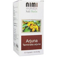 Produktbild von Nimi Arjuna Kapseln vegan vegetarisch glutenfrei zuckerfrei ohne Zusatzstoffe 60 Stück