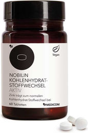 Nobilin Kohlenhydrat-Stoffwechsel Aktiv Tabletten vegan laktosefrei glutenfrei – Bild 1 von 1
