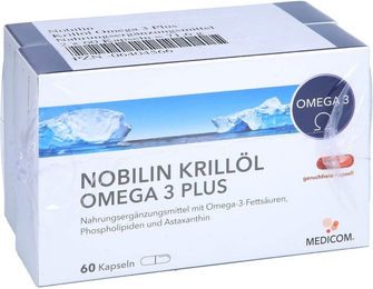 Nobilin Krillöl Omega-3 Plus Kapseln 120 Stück glutenfrei laktosefrei ohne Zusatzstoffe – Bild 1 von 2
