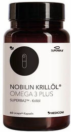 Nobilin Krillöl Omega 3 Plus Kapseln glutenfrei laktosefrei ohne Zusatzstoffe 60 Stück – Bild 1 von 1