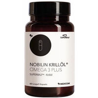 Produktbild von Nobilin Krillöl Omega 3 Plus Kapseln glutenfrei laktosefrei ohne Zusatzstoffe 60 Stück
