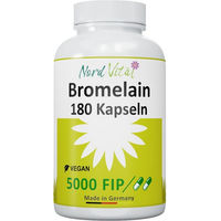 Produktbild von Nord Vital Bromelain 5000 FIP 1000 mg magensaftresistente Kapseln vegan 180 Stück