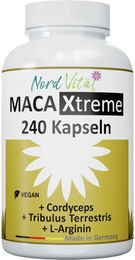 Nord Vital Maca Kapseln mit Ginseng, Cordyceps, L-Arginin und Tribulus Terrestris vegan und zuckerfrei – Bild 1 von 3