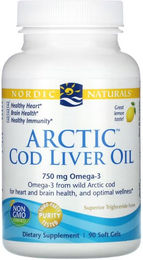 Nordic Naturals Arctic Cod Liver Oil Kapseln 750 mg Zitronengeschmack – Bild 1 von 1