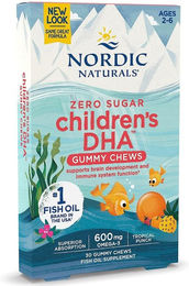 Nordic Naturals DHA Gummis für Kinder glutenfrei ohne Zusatzstoffe 600 mg – Bild 1 von 1