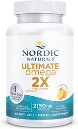 Nordic Naturals Ultimate Omega 2X Omega-3 Kapseln mit EPA und DHA Zitronengeschmack 60 Kapseln – Bild 1 von 1