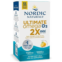 Produktbild von Nordic Naturals Ultimate Omega D3 2X Mini Kapseln 1120 mg 60 Stück