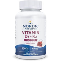 Produktbild von Nordic Naturals Vitamin D3 + K2 1000 IU Gummibärchen Granatapfel 60 Stück