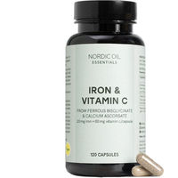 Produktbild von Nordic Oil Eisen Bisglycinat und Vitamin C Kapseln Vegan 120 Stück