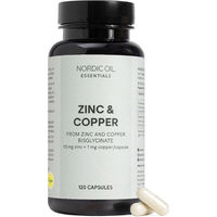 Produktbild von Nordic Oil Zink Bisglycinat Kapseln vegan glutenfrei laktosefrei zuckerfrei 120 Stück