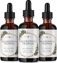 Nordic Pure Chlorophyll-Tropfen aus Alfalfa vegan zuckerfrei ohne Zusatzstoffe 1000 ml – Bild 1 von 4
