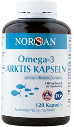 NORSAN Omega-3 Arktis Kapseln mit 1200 mg Omega-3 ohne Zusatzstoffe 120 Kapseln – Bild 1 von 2