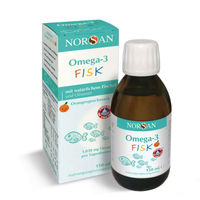 Produktbild von NORSAN Omega-3 Fischöl für Kinder und Erwachsene, flüssig, 150 ml, zuckerfrei und ohne Zusatzstoffe